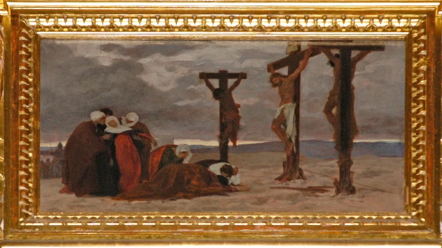 Ancona con Madonna e Santi - Crocifissione di Cristo